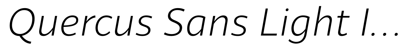 Quercus Sans Light Italic